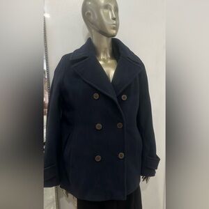 Size 16 Lands’ End Wool Pea Coat